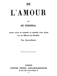 De l'Amour by Stendhal