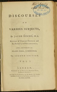 Discourses on Various Subjects, Vol. 1 (of 2) by Jacob Duché