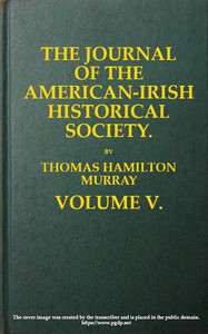 The Journal of the American-Irish Historical Society (Vol. V) by Various