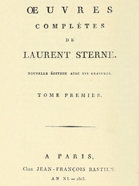 Oeuvres complètes, tome 1 by Laurence Sterne