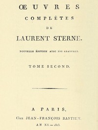 Oeuvres complètes, tome 2 by Laurence Sterne