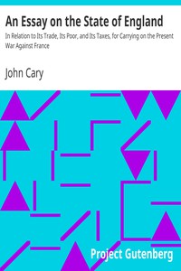 An Essay on the State of England by John Cary