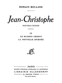 Jean-Christophe, Volume 4 by Romain Rolland