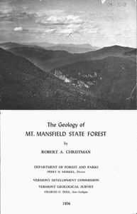 The Geology of Mt. Mansfield State Forest by Robert A. Christman