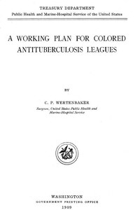 A Working Plan for Colored Antituberculosis Leagues by Wertenbaker