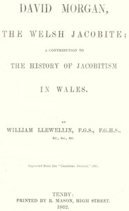 David Morgan, the Welsh Jacobite by active 1811-1841 W. Llewellin