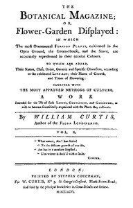 The Botanical Magazine, Vol. 10 by William Curtis