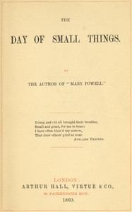 The Day of Small Things by Anne Manning