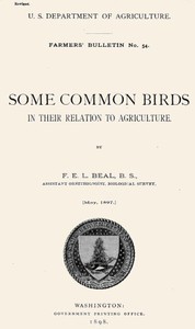 Some Common Birds in Their Relation to Agriculture by F. E. L. Beal