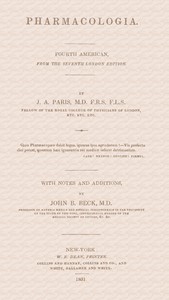 Pharmacologia by John Ayrton Paris