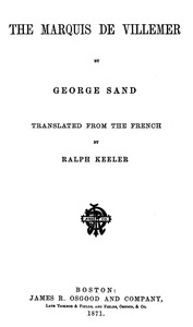 The Marquis de Villemer by George Sand