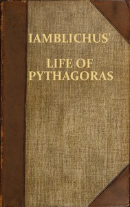 Iamblichus' Life of Pythagoras, or Pythagoric Life by Iamblichus