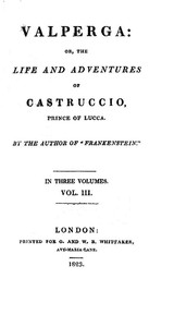 Valperga Volume 3 (of 3) by Mary Wollstonecraft Shelley