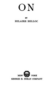 On by Hilaire Belloc