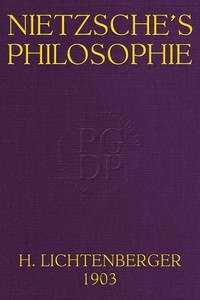 Nietzsche's Philosophie by Henri Lichtenberger