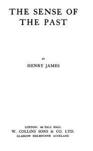 The Sense of the Past by Henry James