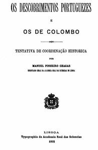 Os descobrimentos portuguezes e os de Colombo: Tentativa de coordenação