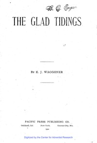 The Glad Tidings by E. J. Waggoner