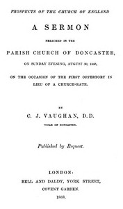 Prospects of the Church of England by C. J. Vaughan