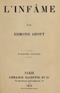 L'infâme by Edmond About