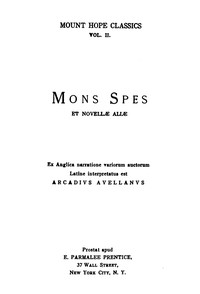 Mons Spes, et novellæ aliæ by Lytton, Maupassant, Prentice, Ruskin, and Stevenson