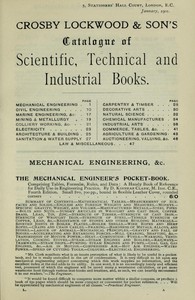 Crosby Lockwood &amp; Son's Catalogue of Scientific, Technical and Industrial Books,