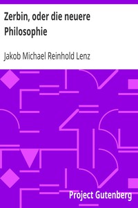 Zerbin, oder die neuere Philosophie by Jakob Michael Reinhold Lenz