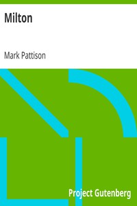 Milton by Mark Pattison