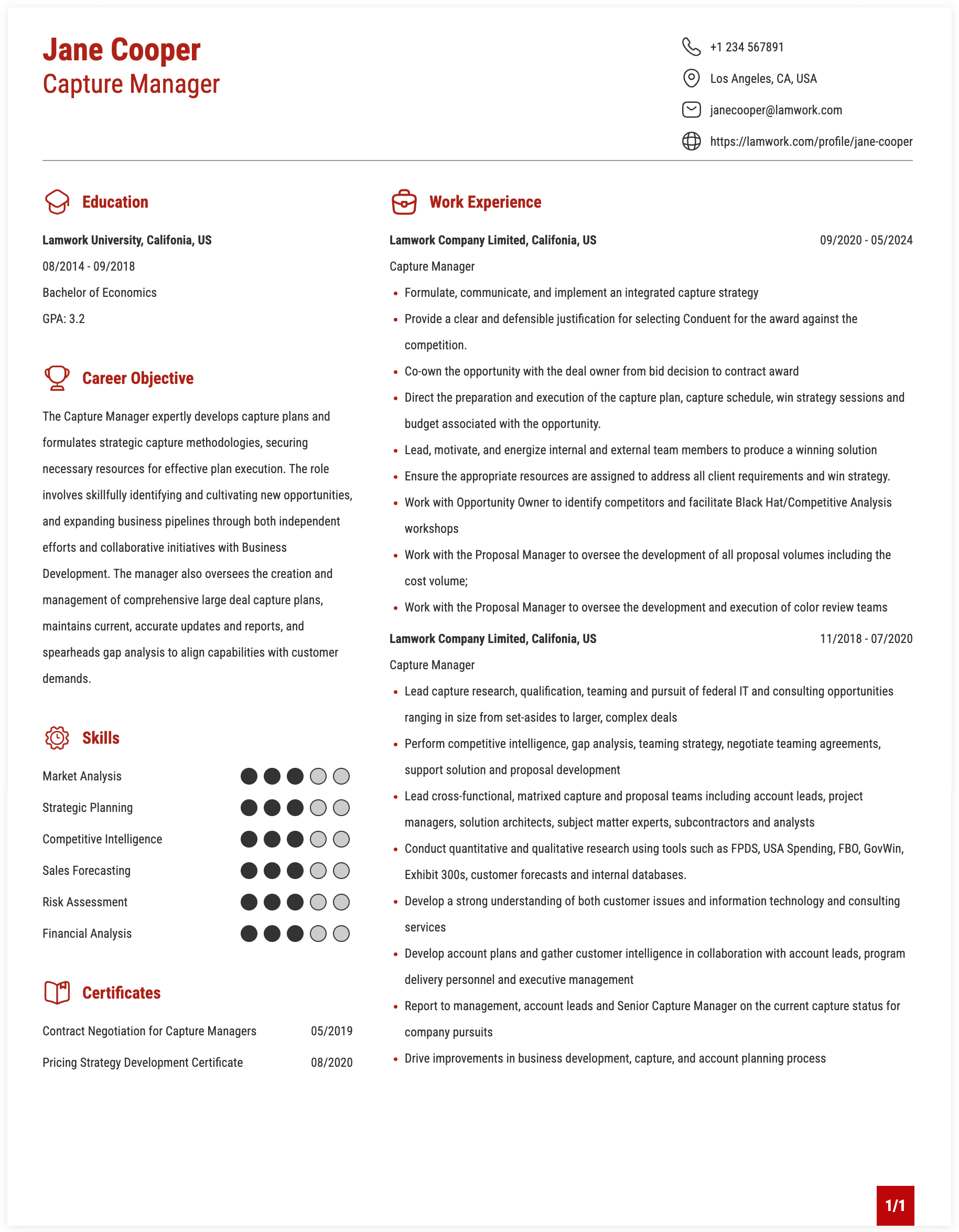 Example Capture Manager Win Sheet For Resume Example.pdf Capture Manager Resume Example