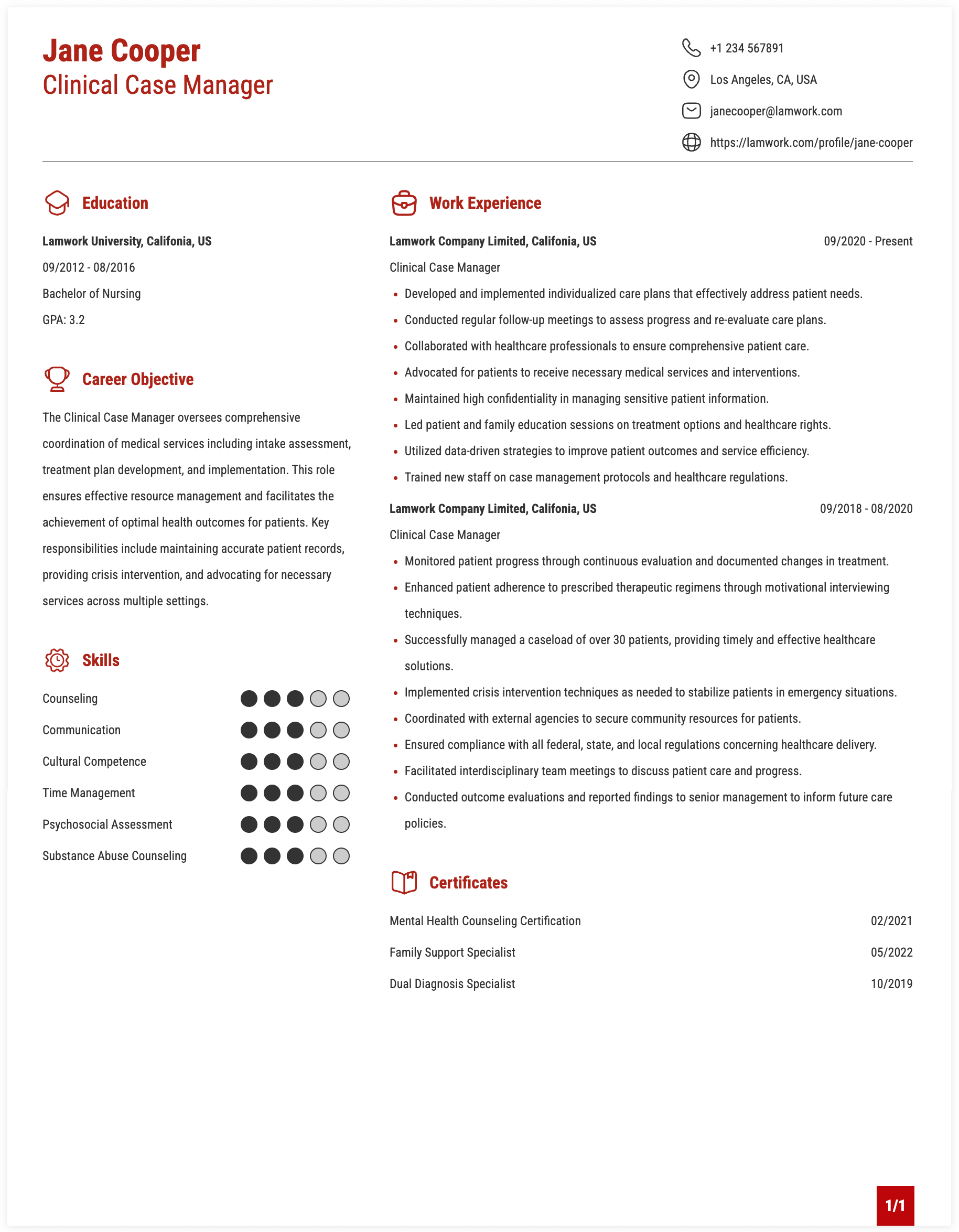 Case Manager Bio Examples Clinical Case Manager Resume Example