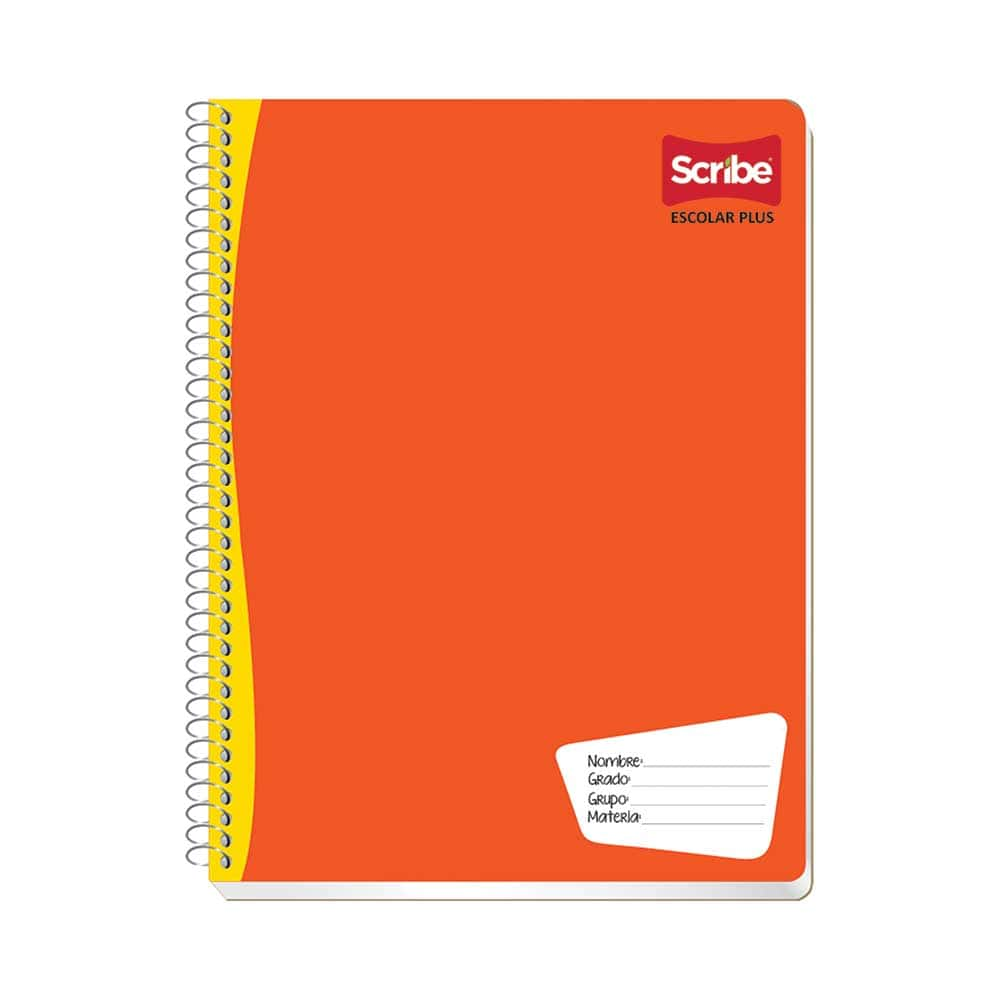 Cuaderno Espiral de 100 Hojas Profesional Blanco Escolar Plus Scribe