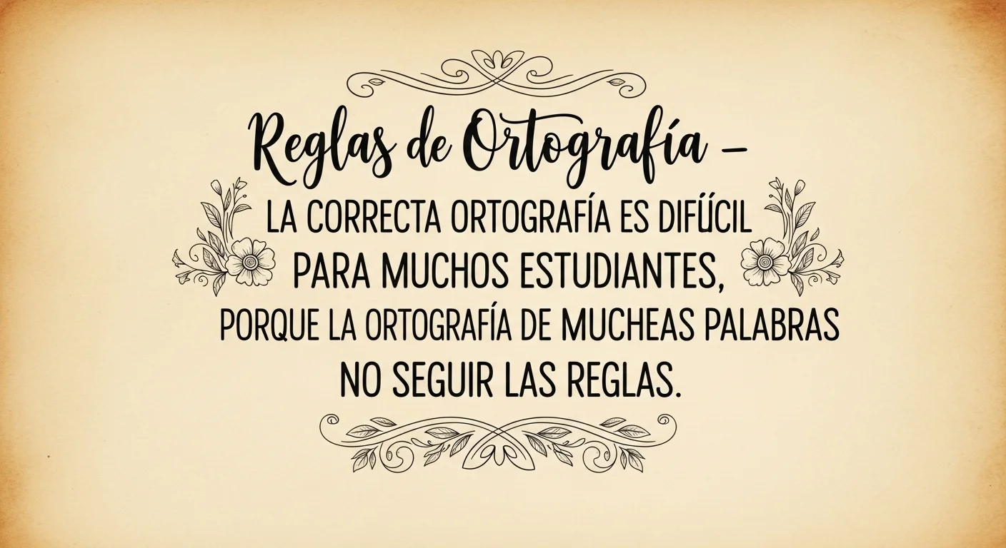 Reglas de Ortografía