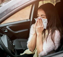 Imagen de la pregunta: Si padece una alergia respiratoria, ¿es conveniente circular con las ventanas de