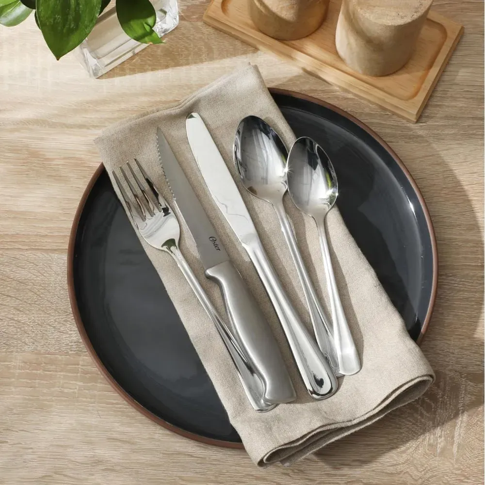 Set de Cubiertos De Acero Cepillado