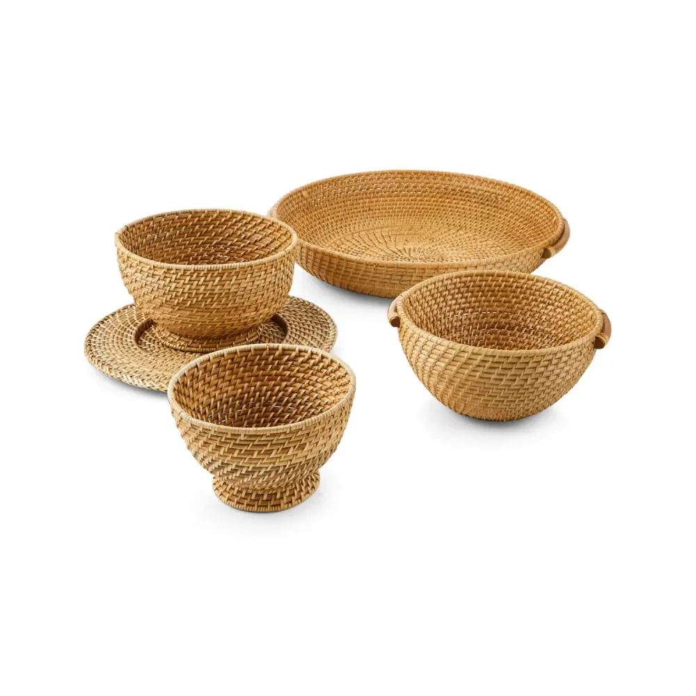 Copas De Ratán Natural