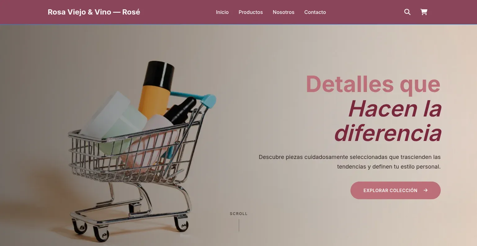 Vista previa de la plantilla Rosa Viejo & Vino — Rosé