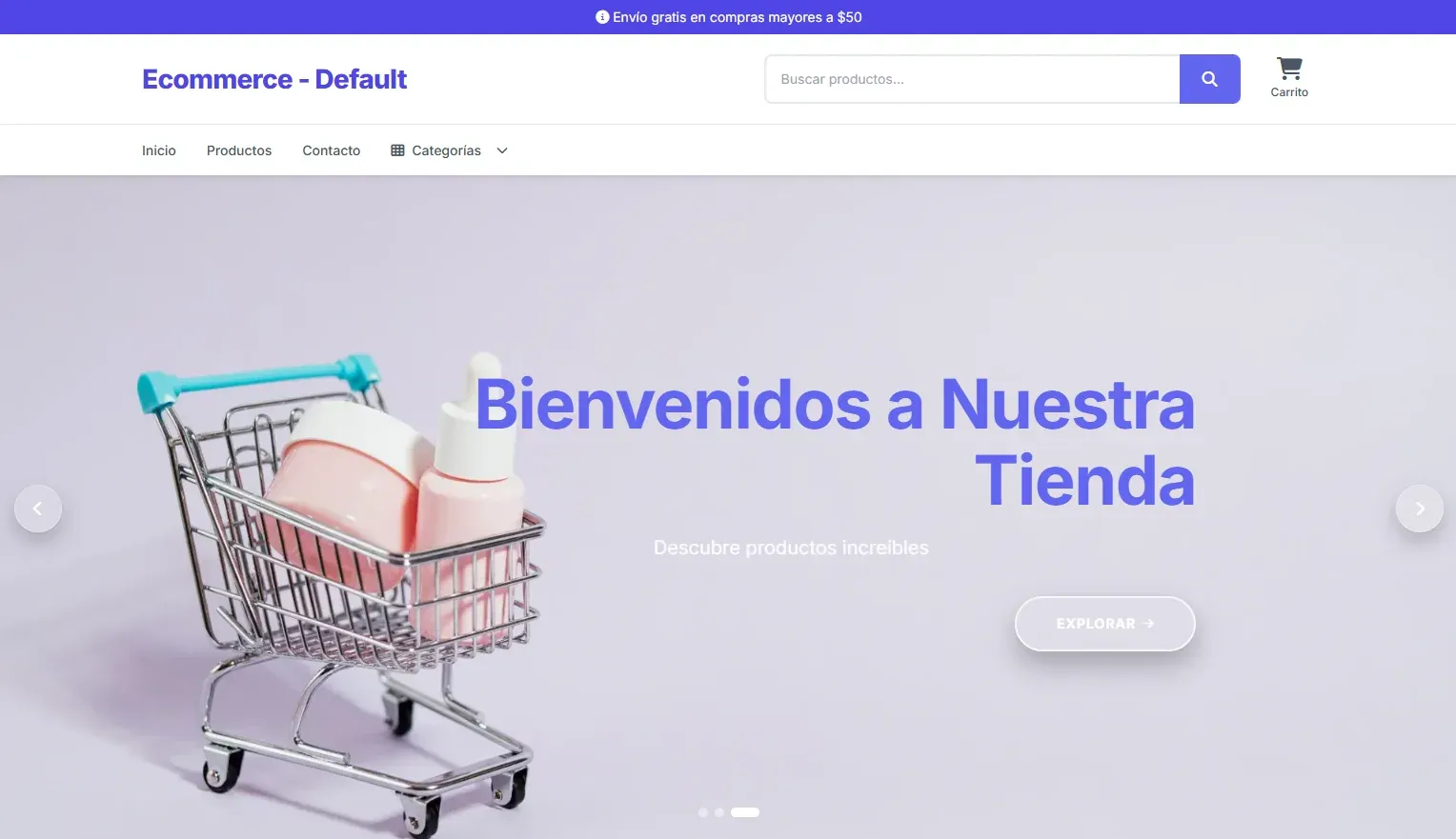 Vista previa de la plantilla Tienda online - Default