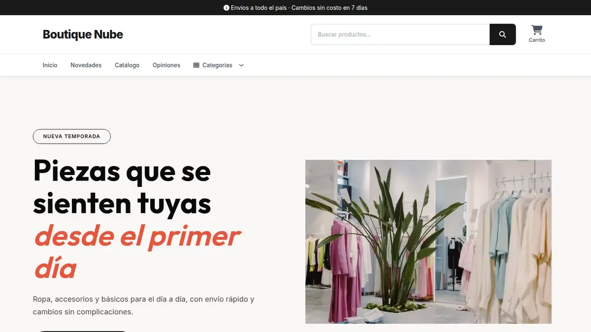 Vista previa de la plantilla Boutique Moda y Estilo