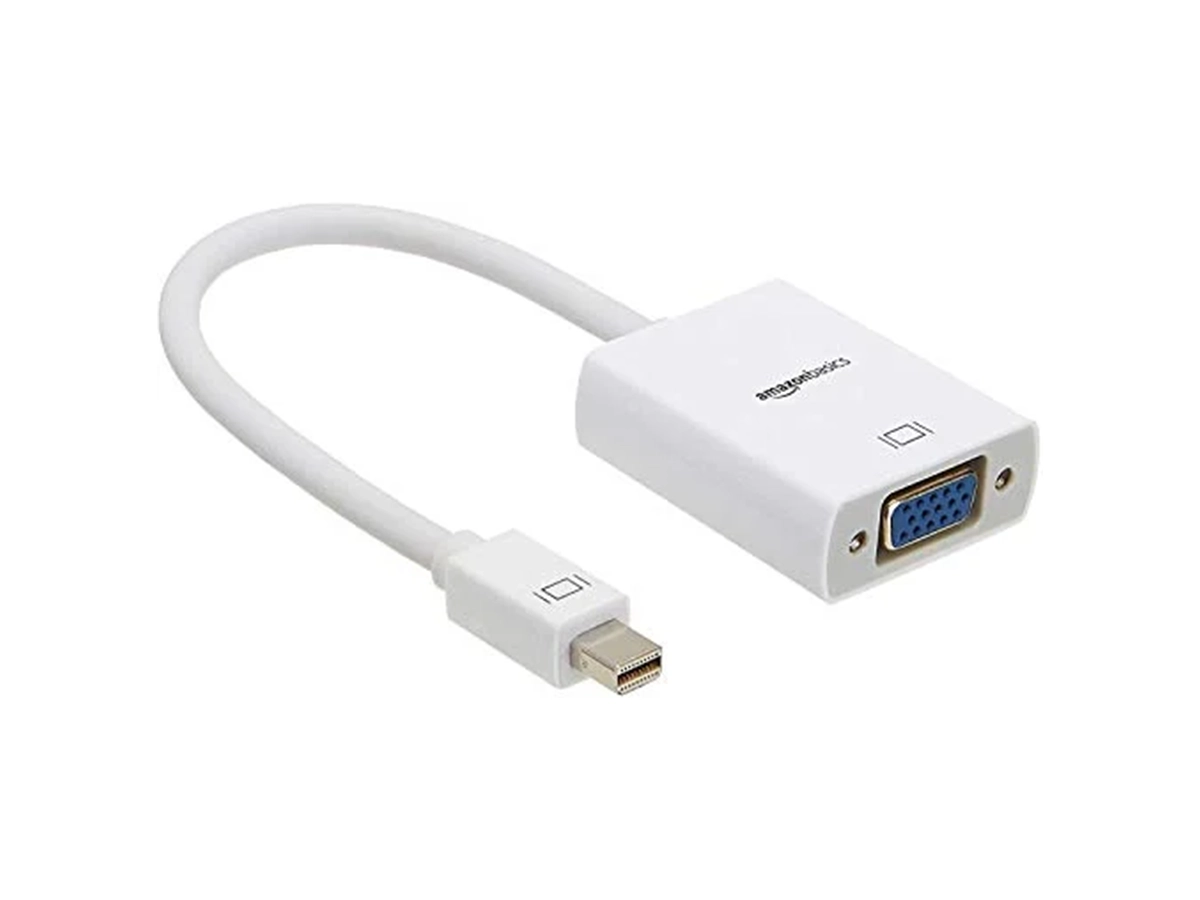 ADAPTADOR GENERICO DE PUERTO MINI DISPLAYPORT MACHO -- A --  PUERTO VGA HEMBRA, CABLE DE 25 CM, COLOR BLANCO / NEGRO (MINI DP - A - VGA) vista 2