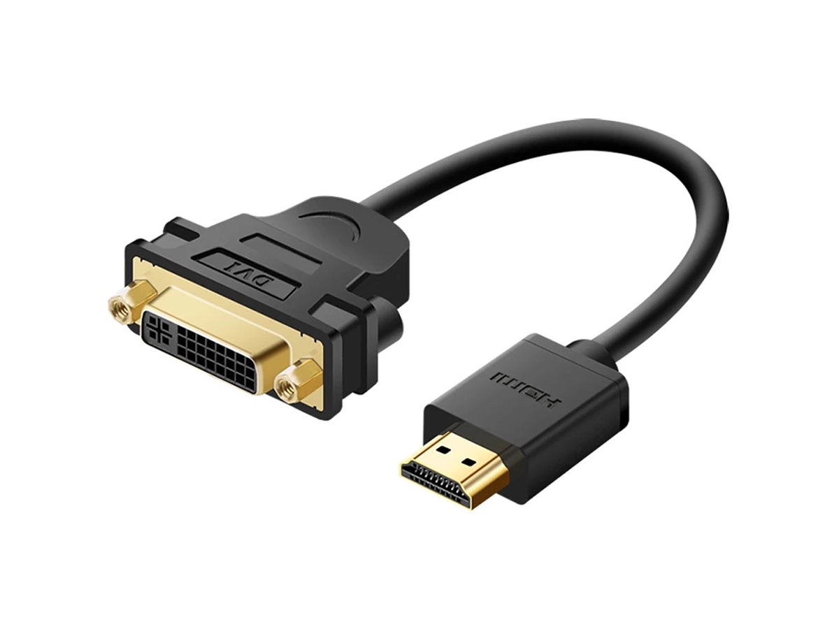 ADAPTADOR DE PUERTO HDMI MACHO -- A -- PUERTO DVI HEMBRA, GENERICO, COLOR NEGRO (HDMI - A - DVI 24+5) vista 2