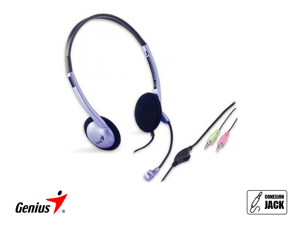 AURICULAR GENIUS HS-04S (31710156101) CON MICROFONO, VIOLETA vista 2