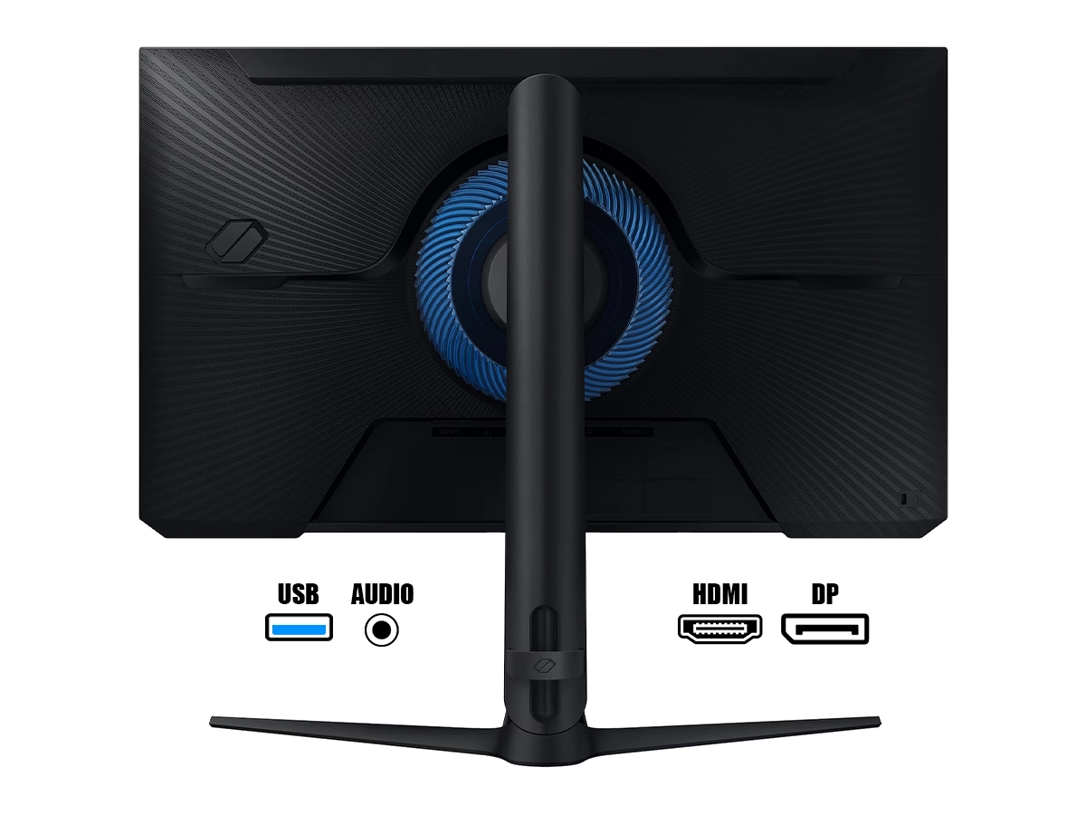 MONITOR SAMSUNG 24 PULGADAS ODYSSEY G3 24DG300 (LS24DG300ELXPE) FRECUENCIA 180HZ, 1MS, 1 HDMI, 1 DISPLAYPORT vista 3