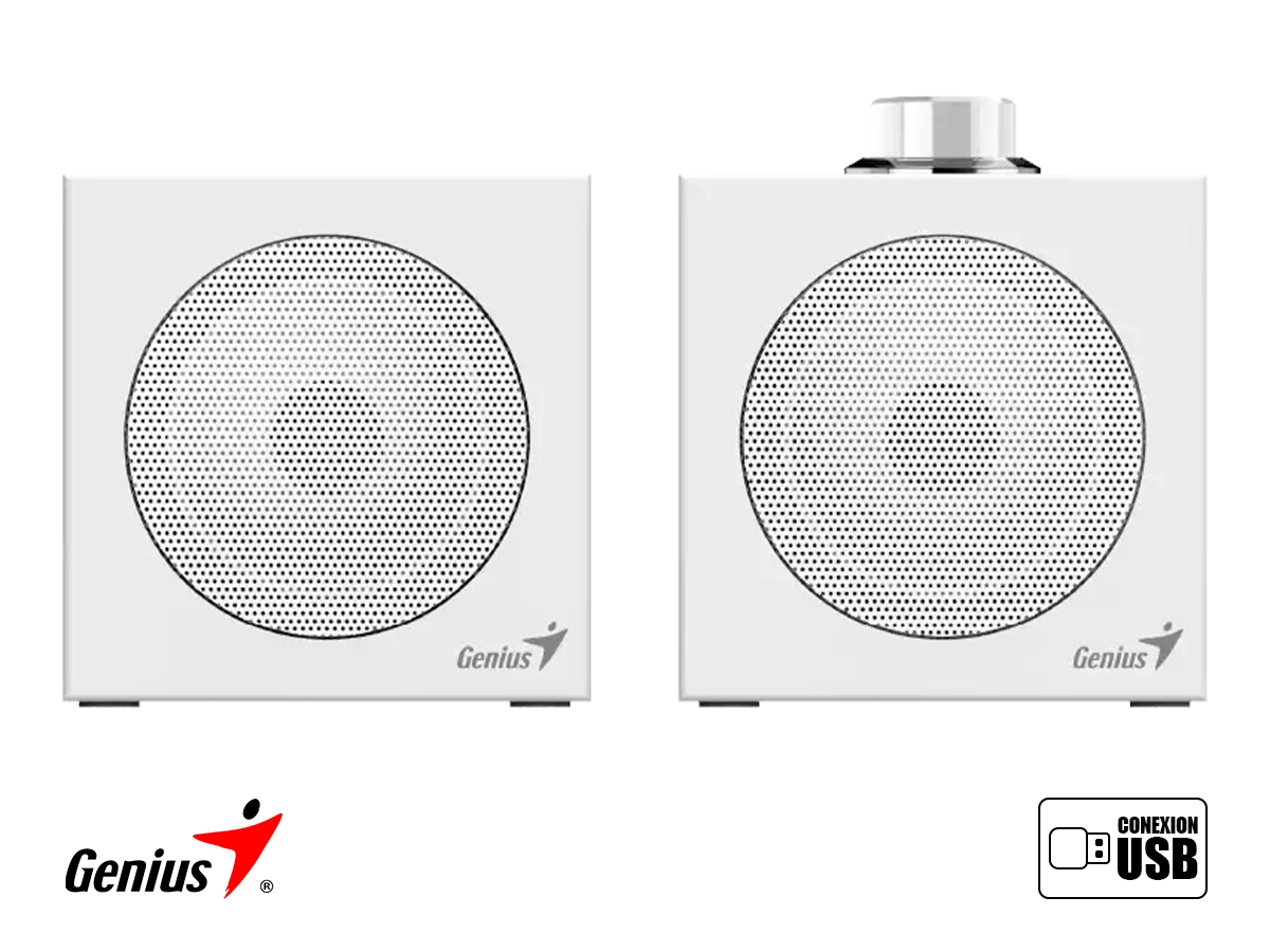 PARLANTE GENIUS SP-HF300U 4WATTS (31730061401) USB-C/USB-A POWER,BLANCO vista 2