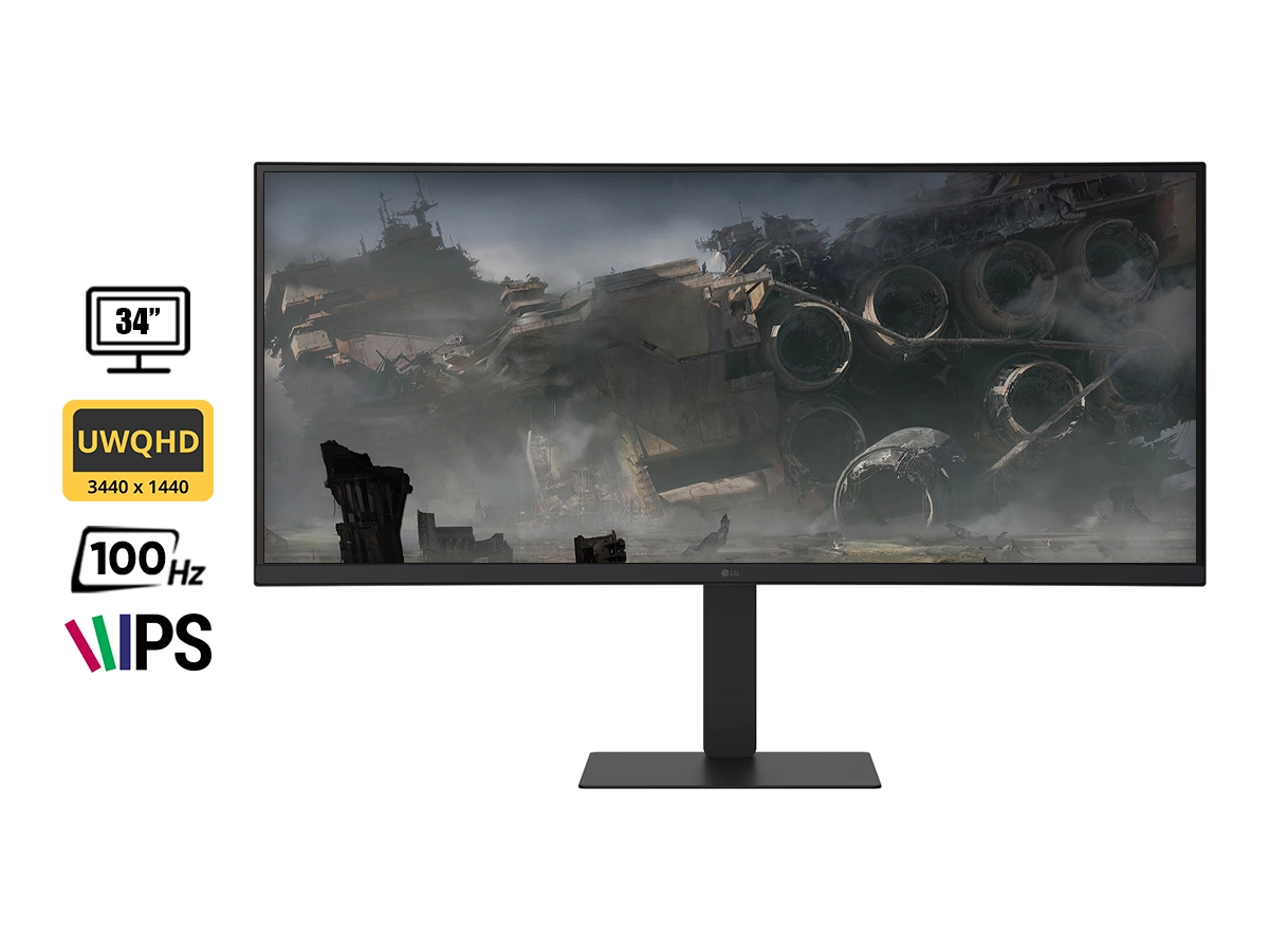 MONITOR LG 34 PULGADAS (34U650A-B) 100HZ, UWQHD, CURVO, IPS, 2 HDMI, 1 DISPLAYPORT, ALTAVOCES vista 2