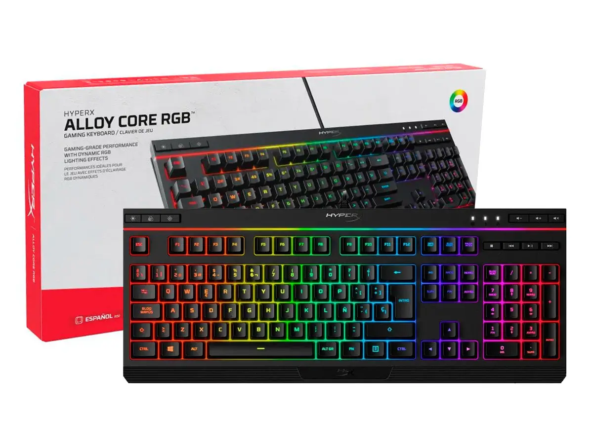TECLADO HYPERX GAMING MEMBRANA ALLOY CORE RGB (4P4F5AI#AC8)