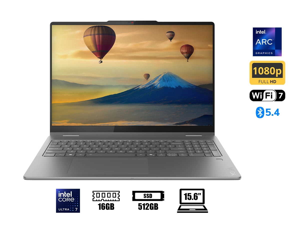 LAPTOP LENOVO CORE ULTRA 7 256V YOGA 7 16ILL10 (83JT0047US) PANTALLA TACTIL 16 WUXGA, RAM 16GB, SSD 512TB, INTEL GRAPHICS, WIN11 vista 2