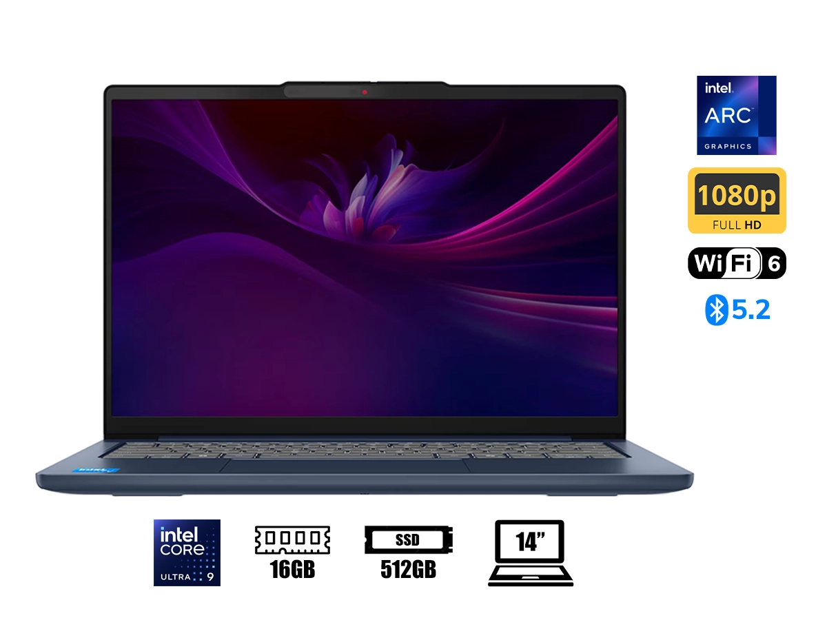 LAPTOP LENOVO CORE ULTRA 9 -185H IDEAPAD SLIM 5 14IMH10 (83V6004GLM) PANTALLA 14" OLED, RAM 16GB, SSD 512GB FDOS. vista 2
