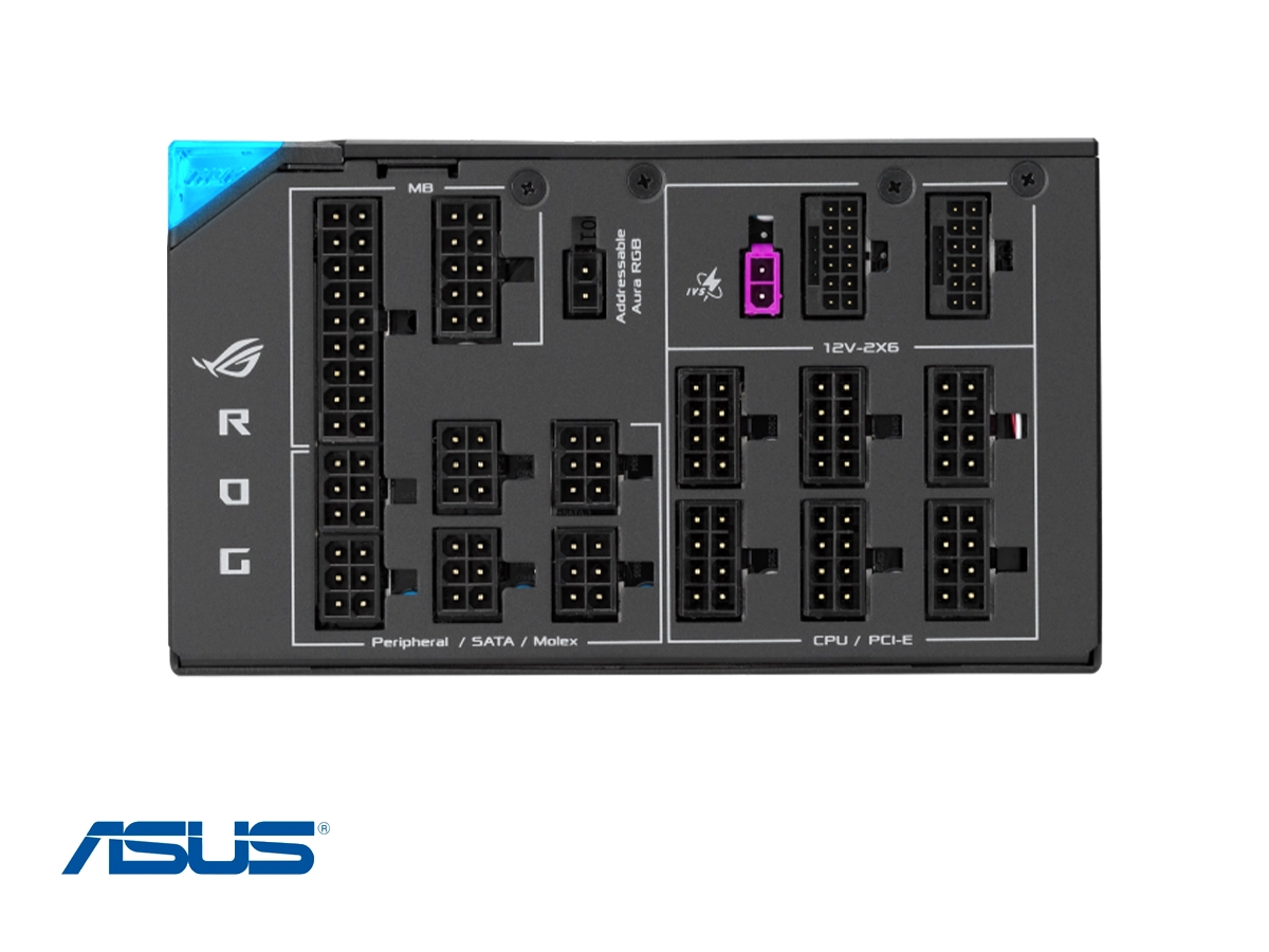FUENTE DE PODER ASUS ROG THOR III 1600W 80 PLUS TITANIUM FULL MODULAR  ROG-THOR-1600T3-GAMING vista 3