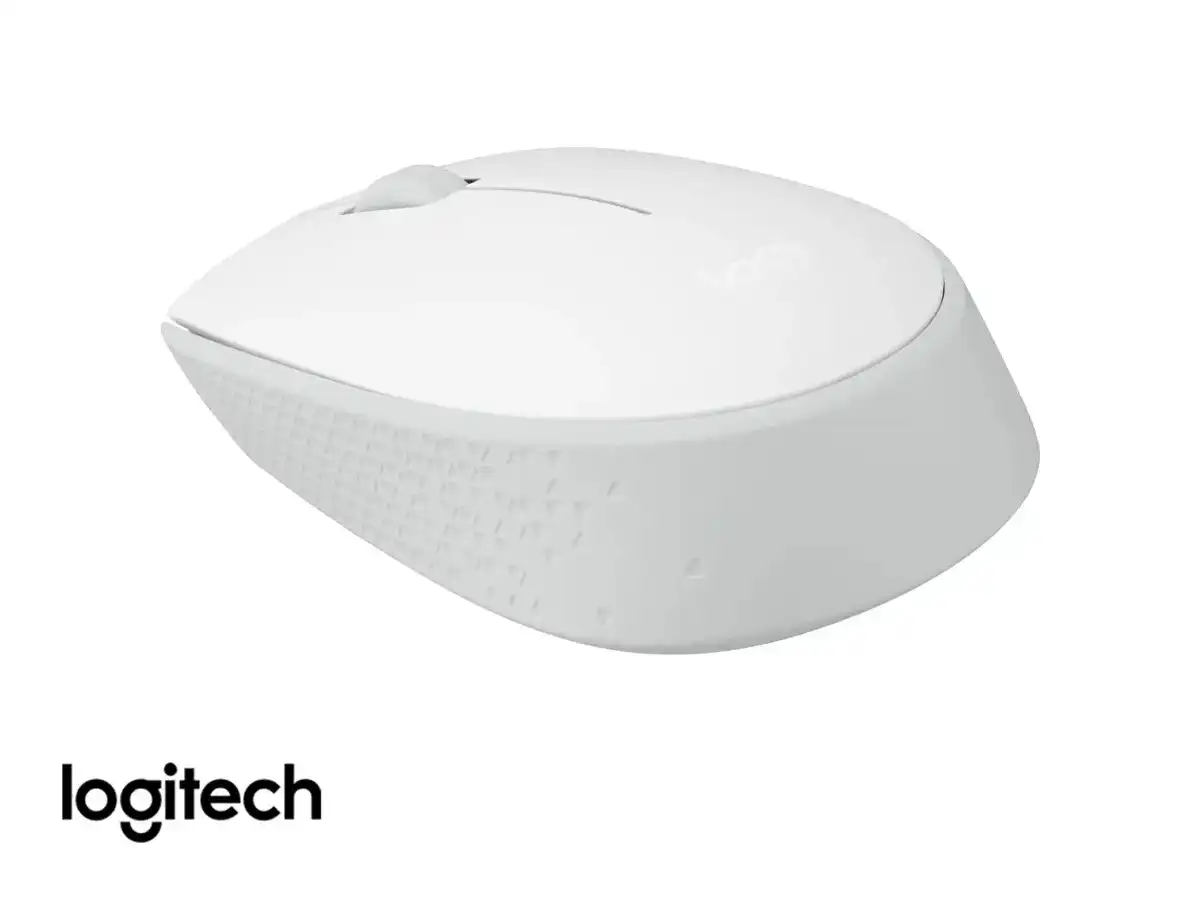 MOUSE INALAMBRICO LOGITECH M170 (910-006864) HASTA 1000 DPI, RECEPTOR USB, 3 BOTONES, BLANCO vista 3
