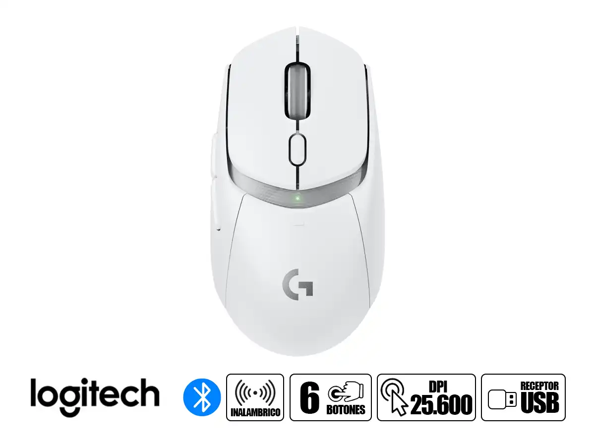 MOUSE INALAMBRICO LOGITECH G309 LIGHTSPEED GAMING (910-007206) HASTA 25K DPI, BLANCO vista 2